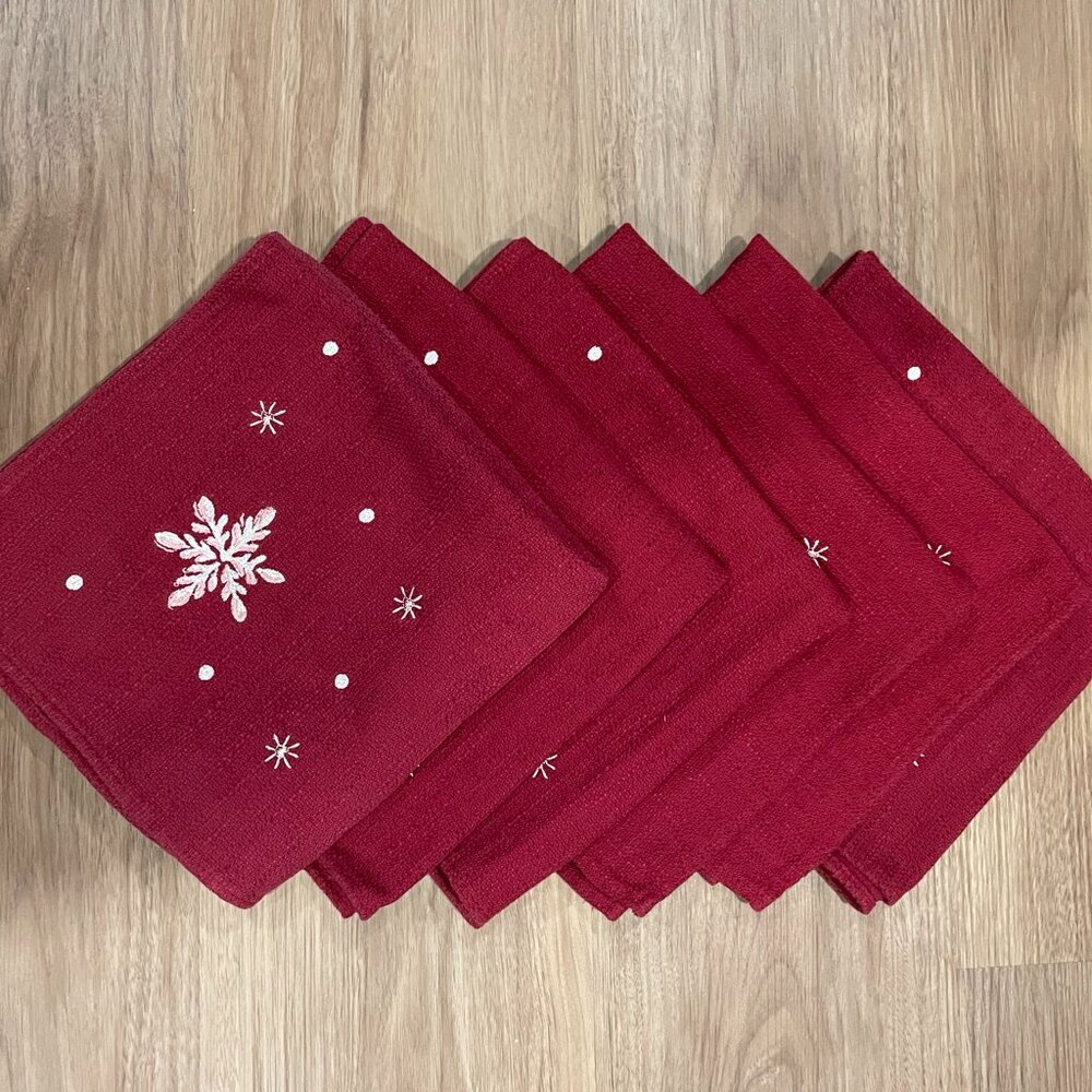 Set of 6 Fabric Longaberger Napkins